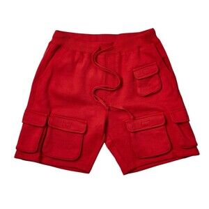 Reason Fleece Cargo Shorts Men’s XL Red Utility